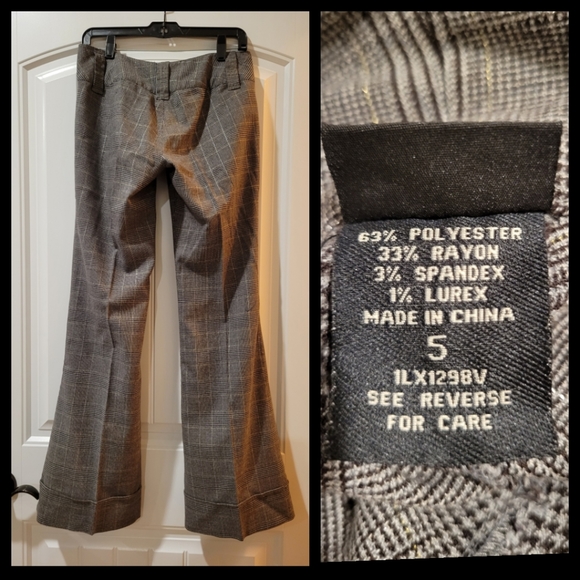 Vanity Prince of Wales check low-rise flare pants 5 - Picture 5 of 8